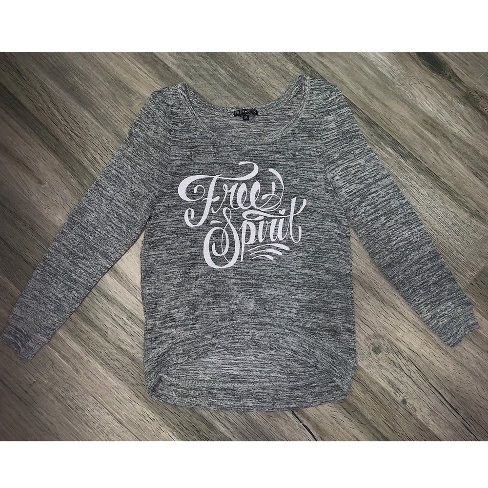 Fifth Sun “Free Spirit” Long Sleeve Grey Tee